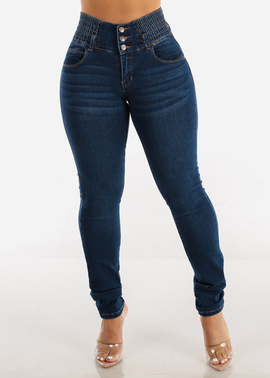 High-Waisted Slimming Stretch Jeans