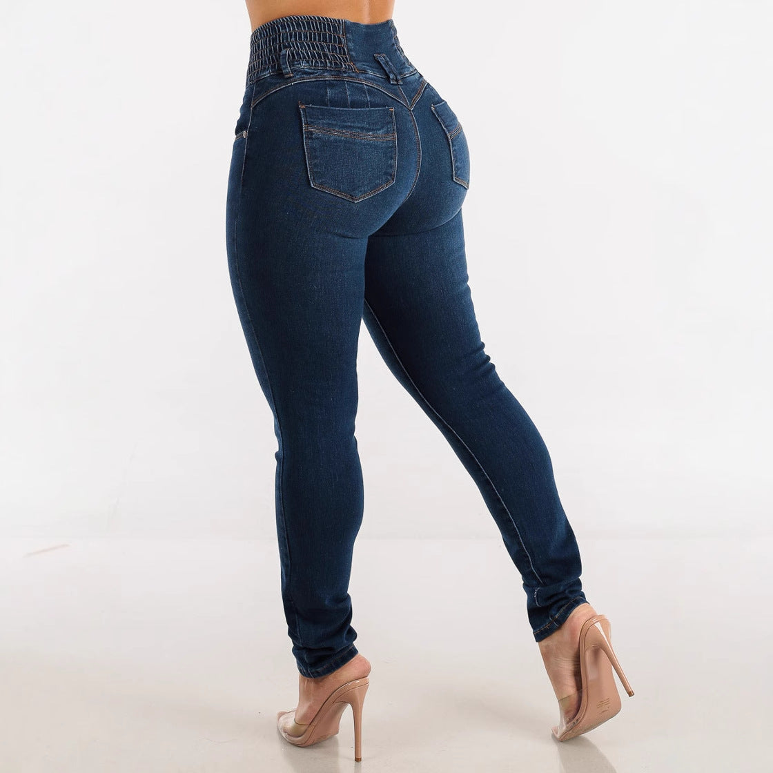 High-Waisted Slimming Stretch Jeans