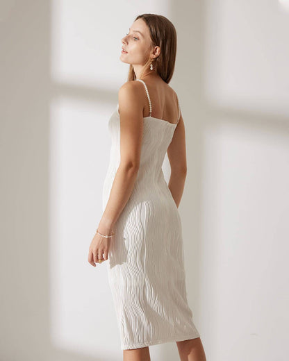 Stylish Water Ripple Midi Dress