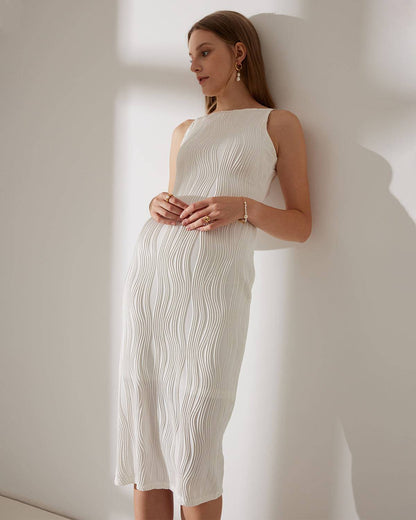 Stylish Water Ripple Midi Dress