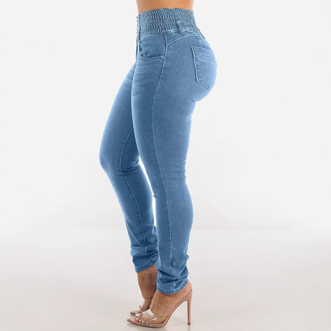 High-Waisted Slimming Stretch Jeans